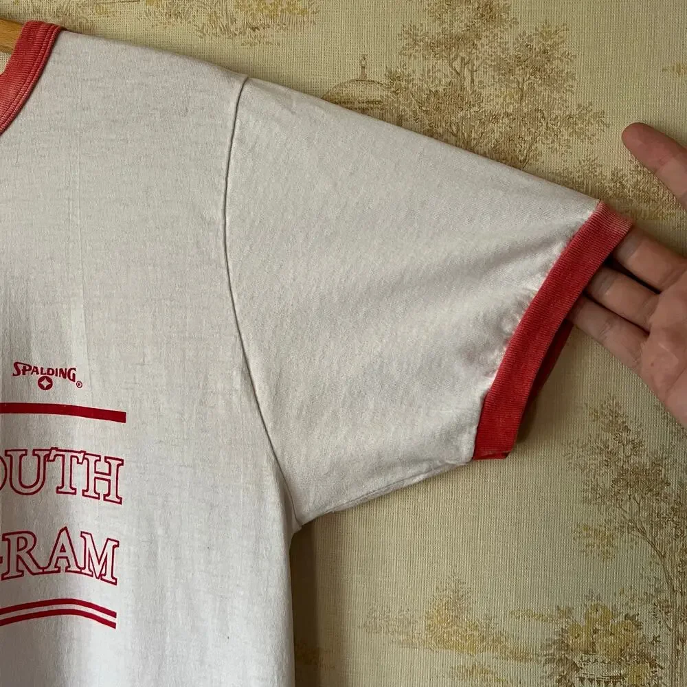 80s Distressed Champion Ringer Tee | Winston Salem State HBCU NYSP | XL - Picture 10 of 16